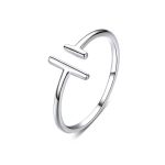 Ezüst gyűrű, modern vonalú