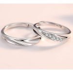 Dámsky snubný prsteň, strieborný, nastaviteľný