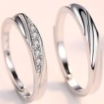 Dámsky snubný prsteň, strieborný, nastaviteľný