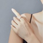 Strieborný prsteň, labka, ružový, veľkosť 7