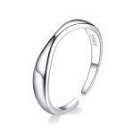 Strieborný prsteň, tvar vlny