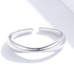 Strieborný prsteň, tvar vlny