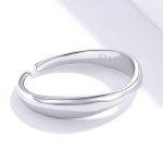 Strieborný prsteň, tvar vlny