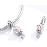 Strieborný kúzlo vzducholoď, ružová