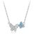 Strieborný náhrdelník s dvoma motýlikmi