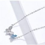 Strieborný náhrdelník s dvoma motýlikmi