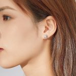 Strieborné náušnice, mesiac a hviezda, striebro