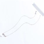 Strieborný náhrdelník s príveskom rybia kosť, ružové zlato