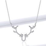 Strieborný náhrdelník s príveskom jelení paroh