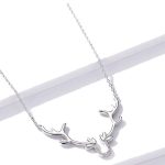 Strieborný náhrdelník s príveskom jelení paroh