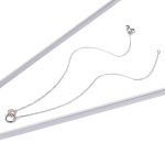 Strieborný náhrdelník, dvojitý snubný prsteň s príveskom