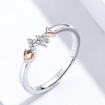 Strieborný prsteň s rybou kosťou, veľkosť 7