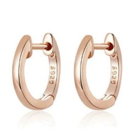 Strieborné kruhové náušnice, rosegold