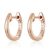 Strieborné kruhové náušnice, rosegold