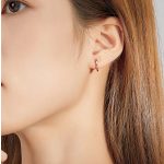 Strieborné kruhové náušnice, rosegold