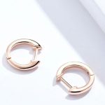 Strieborné kruhové náušnice, rosegold