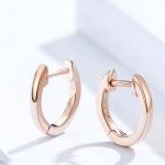 Strieborné kruhové náušnice, rosegold