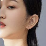 Strieborné kruhové náušnice, trblietavé zlato