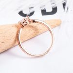 Dámsky zásnubný prsteň, striebro, ružové zlato, veľkosť 5