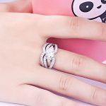 Dámsky zásnubný prsteň, strieborný, veľkosť 6