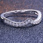 Dámsky zásnubný prsteň, strieborný, veľkosť 5