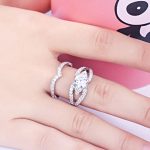 Dámsky zásnubný prsteň, strieborný, veľkosť 10