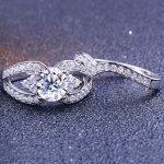 Dámsky zásnubný prsteň, strieborný, veľkosť 10