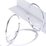 Strieborné kruhové náušnice, minimalistické