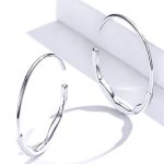 Strieborné kruhové náušnice, minimalistické