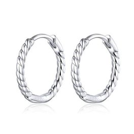 Strieborné náušnice, točené