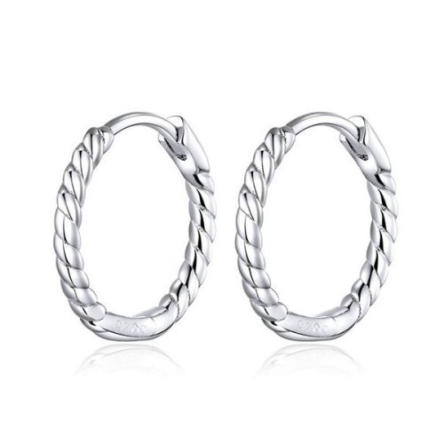 Strieborné náušnice, točené