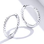 Strieborné náušnice, točené