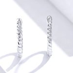 Strieborné náušnice, točené