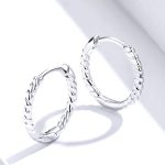 Strieborné náušnice, točené