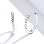 Strieborné náušnice, točené