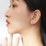 Strieborné náušnice v tvare V