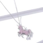 Strieborný náhrdelník s príveskom jednorožca
