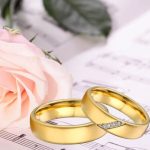 Pánsky snubný prsteň, nerez, zlatý, veľkosť 9