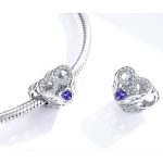 Strieborné srdiečko, modré