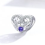 Strieborné srdiečko, modré