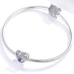 Strieborné srdiečko, modré