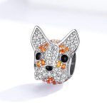 Strieborný prívesok na hlavu psa