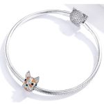 Strieborný prívesok na hlavu psa