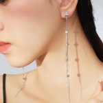 Strieborné náušnice, dlhé, visiace