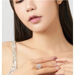 Strieborný prsteň, tvar kvetu