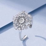 Strieborný prsteň, tvar kvetu