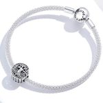 Strieborné perlové kúzlo so stromom života