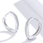 Strieborné náušnice v tvare srdca