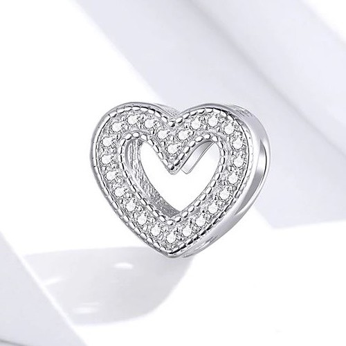 Strieborné srdiečko kúzlo