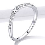 Strieborný prsteň s hviezdou, veľkosť 7